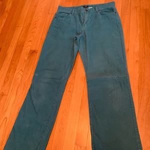 J. Crew favorite fit teal corduroys